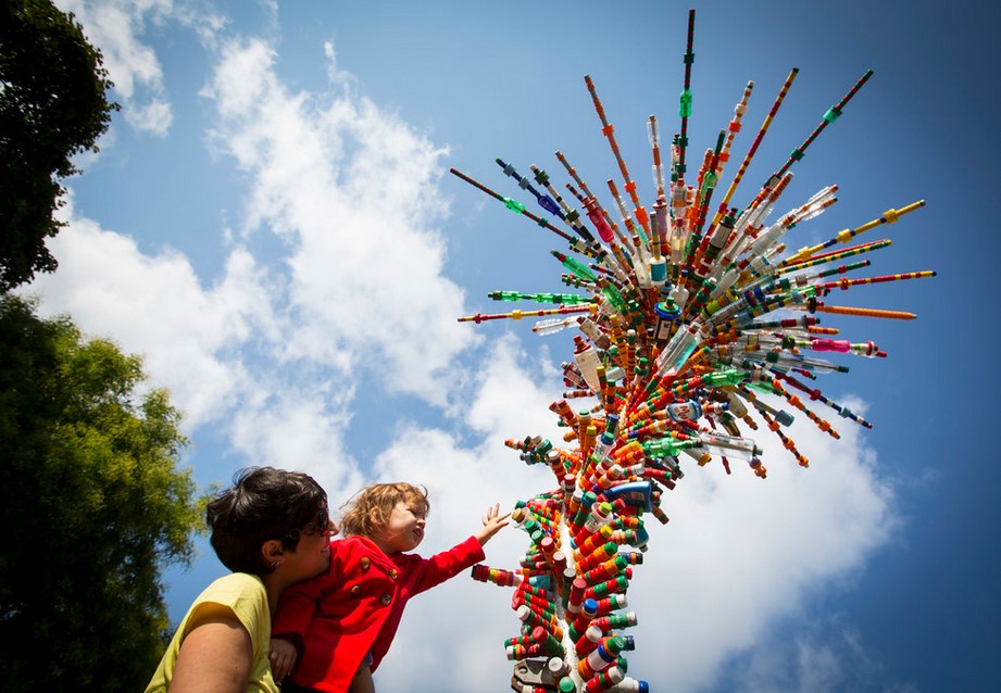 George Sabra’s Plastic Storm sculpture in Austin